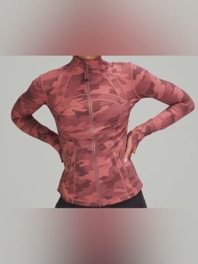Lululemon Define Jacket in the Heritage 365 Camo Brier Rose Multi colorway